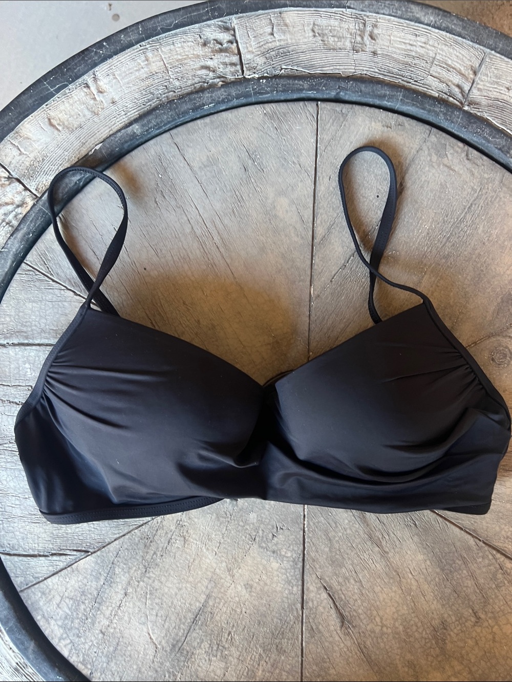 Sky Black Smooth Padded Swim Bralette